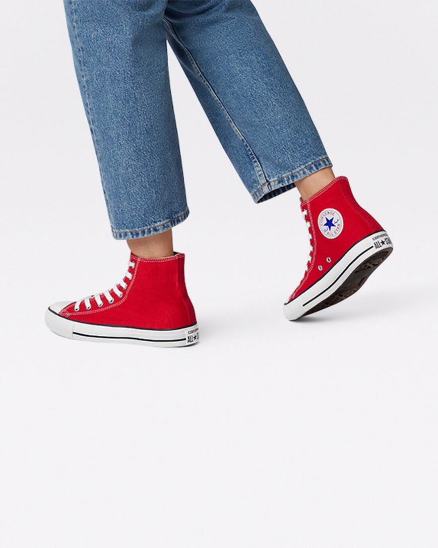 Tenis Converse Chuck Taylor All Star Classicos Cano Alto Feminino Vermelhas | PT F0597T4